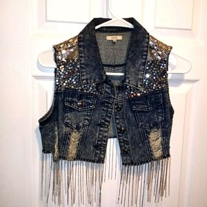 Sequin vest
